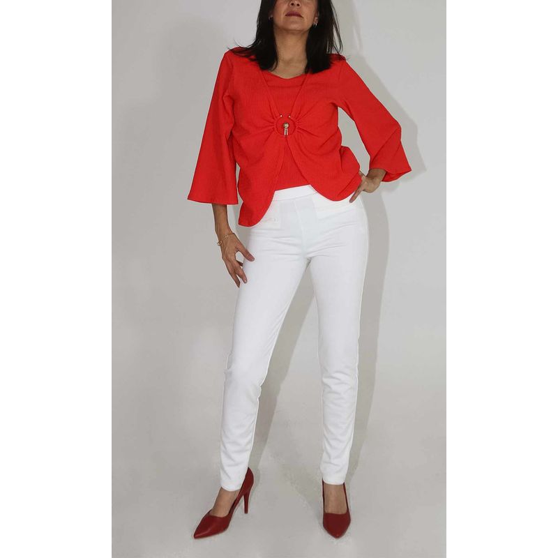 L Y H - Leggins Para Mujer Blanco Marca L&H