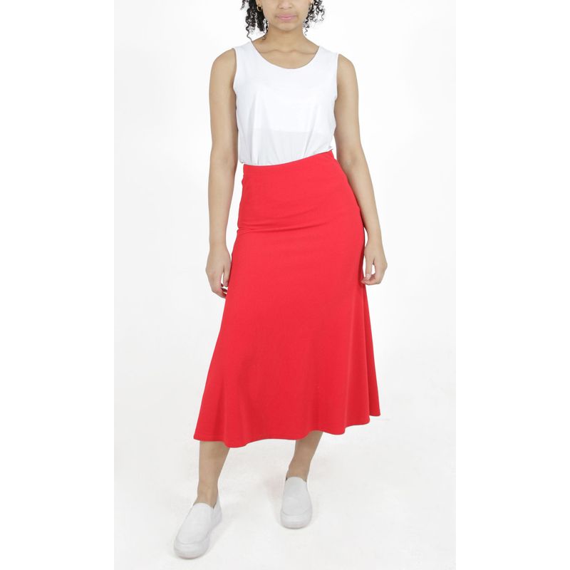 L Y H - Falda Para Mujer Rojo Marca L&H