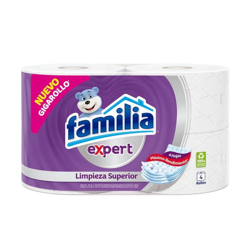 FAMILIA - Papel Higienico Familia Expert 4 Rollos 26 Metros C/U