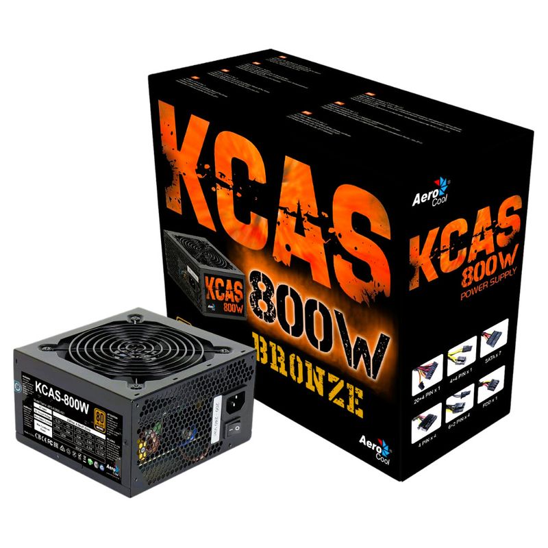AEROCOOL - Fuente AEROCOOL KCAS 800W 80 PLUS BRONCE