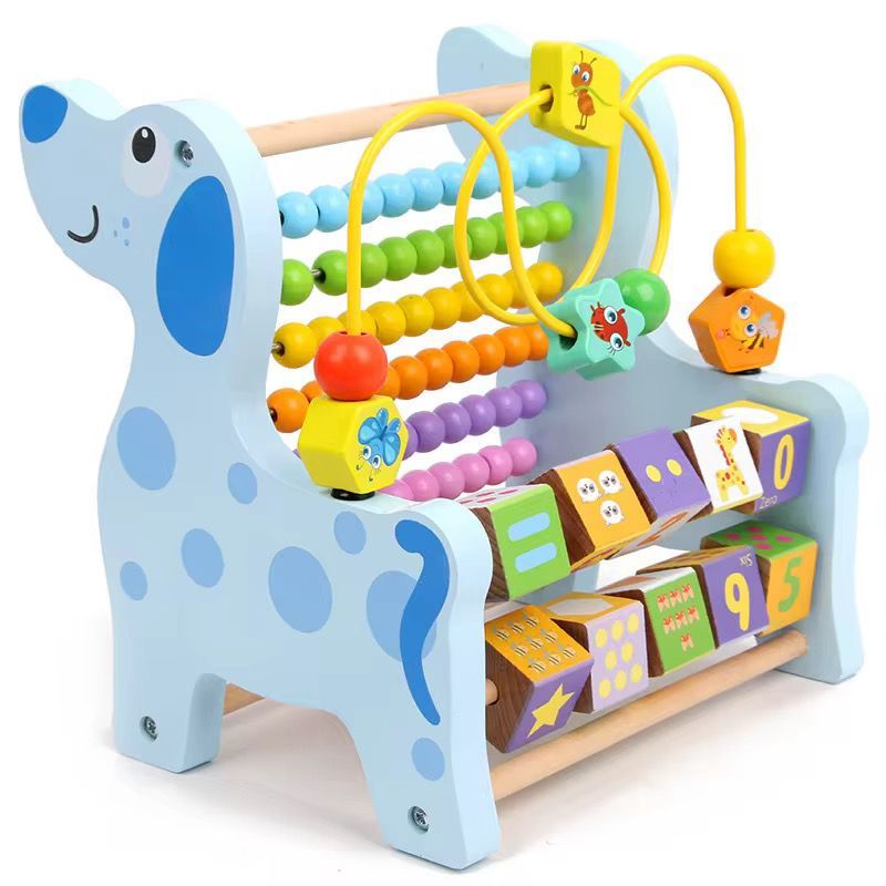 GENERICO - Juguete Abaco 3 en 1 Montessori Con laberinto y Matemático