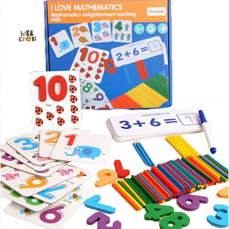 GENERICO - Juego Encajable Montessori De Matemáticas Y Palabras