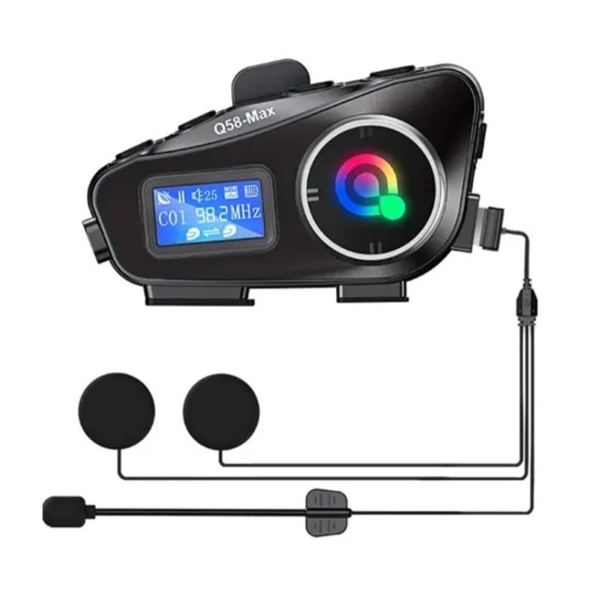 GENERICO - Intercomunicador Para Moto Rgb Música Bluetooth Radio