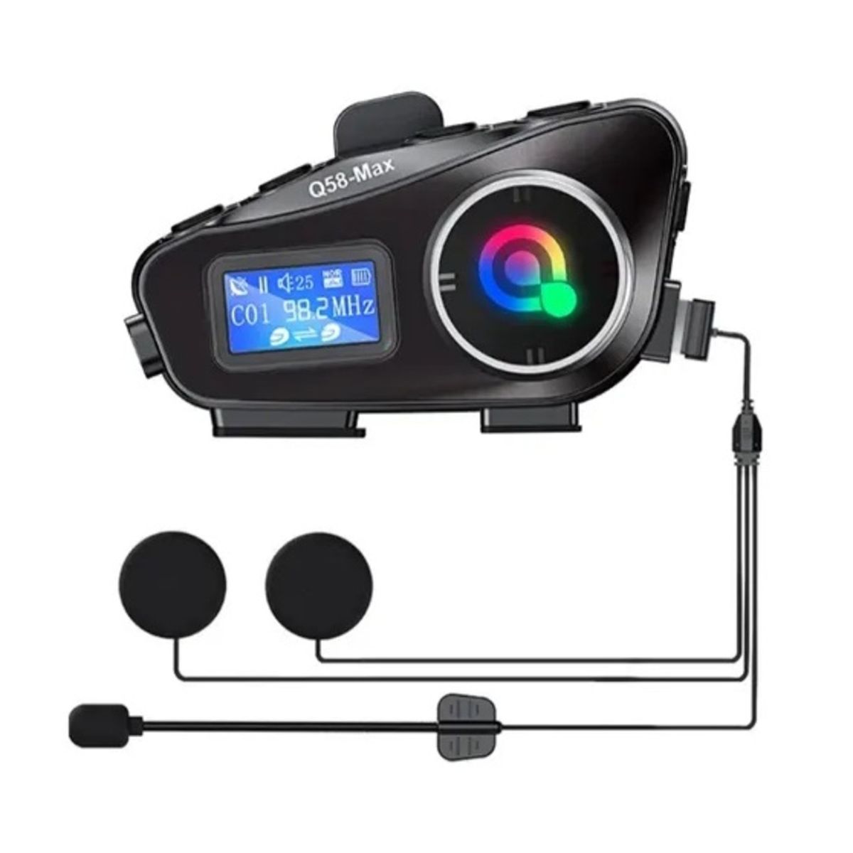 GENERICO - Intercomunicador Para Moto Rgb Música Bluetooth Radio
