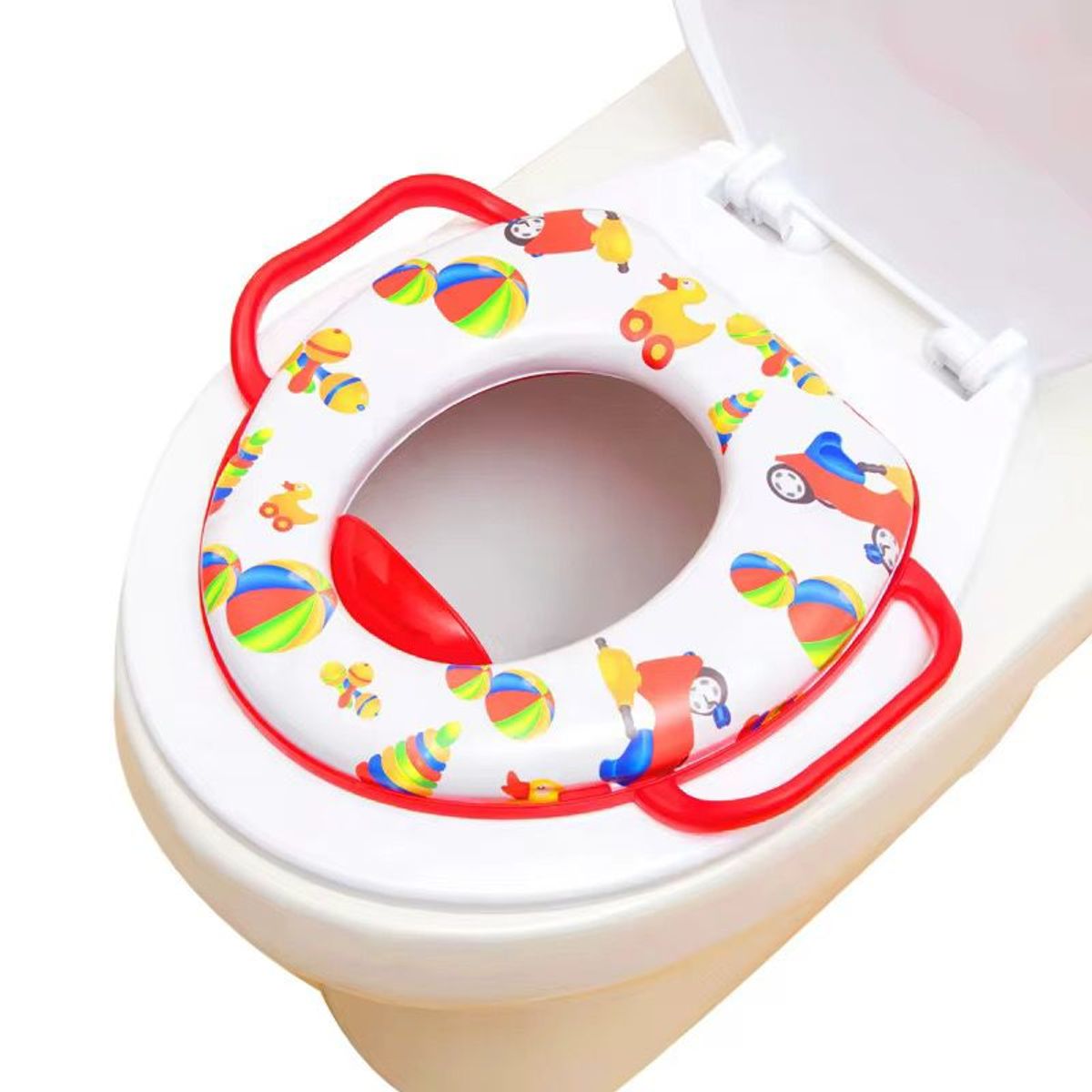 LANZURY IMPORTACIONES - Reductor Para El Baño Acolchado Para Niñas Con Manijas