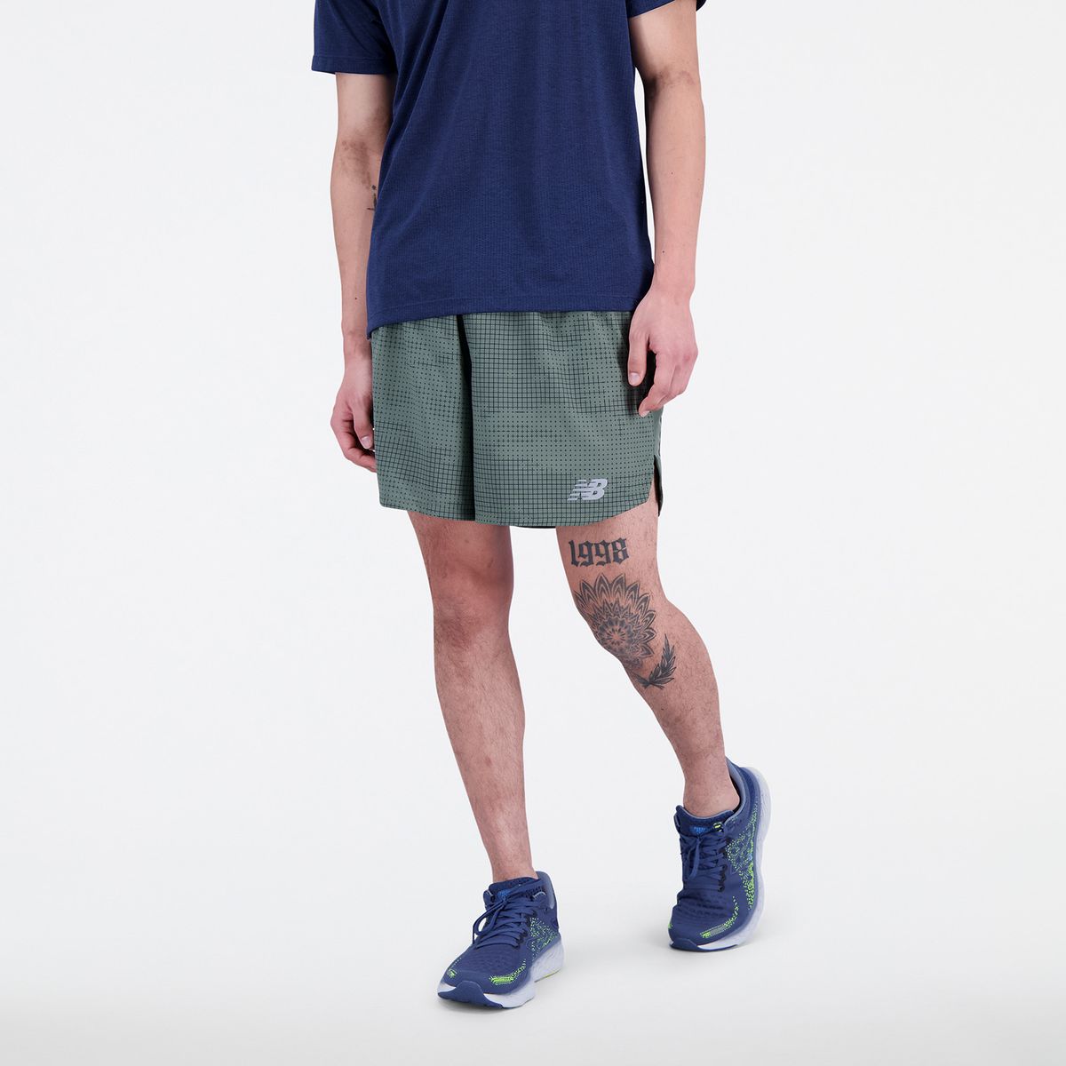 NEW BALANCE - Pantaloneta New Balance Original Impact Run Verde Hombre