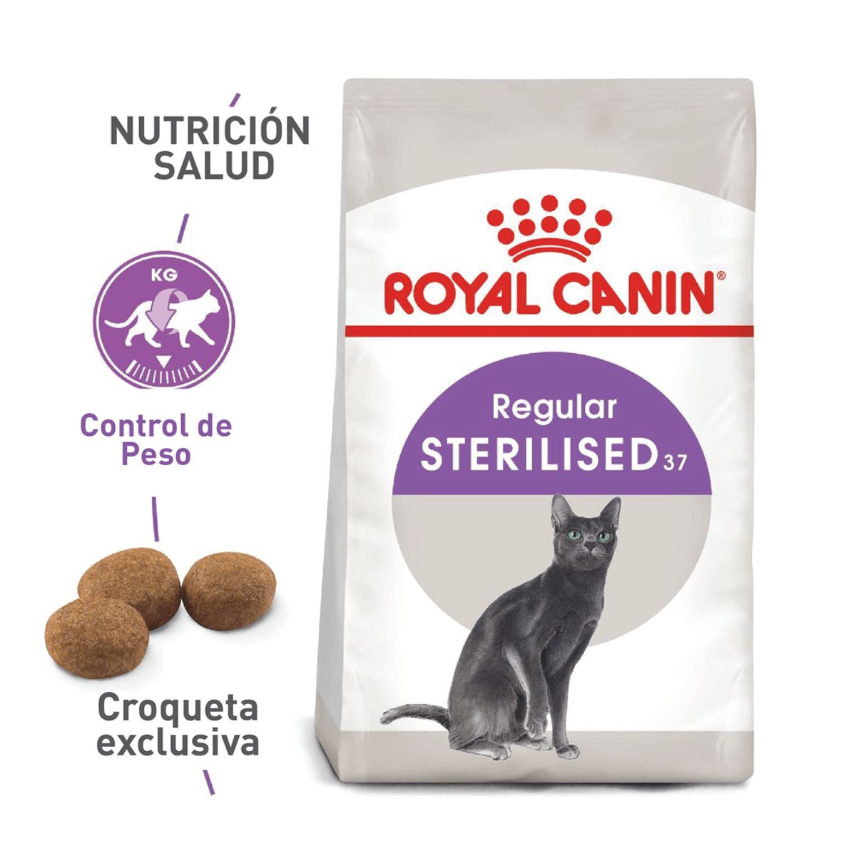ROYAL CANIN - Royal Canin Sterilised 37 para gatos esterilizados 2 kg