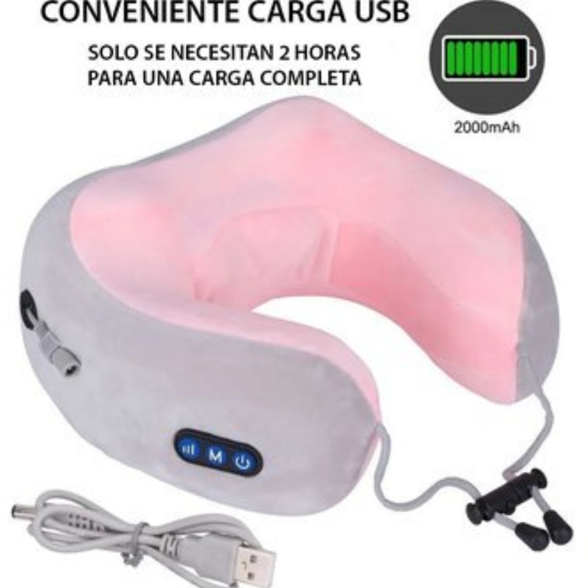 GENERICO - cojin masajeador de cuello rosado