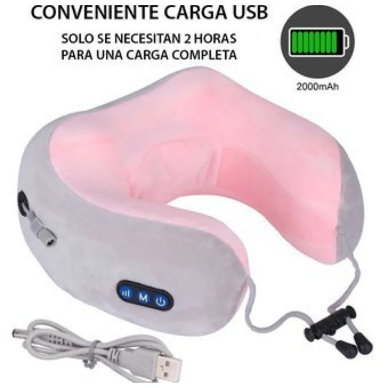 GENERICO - cojin masajeador de cuello rosado