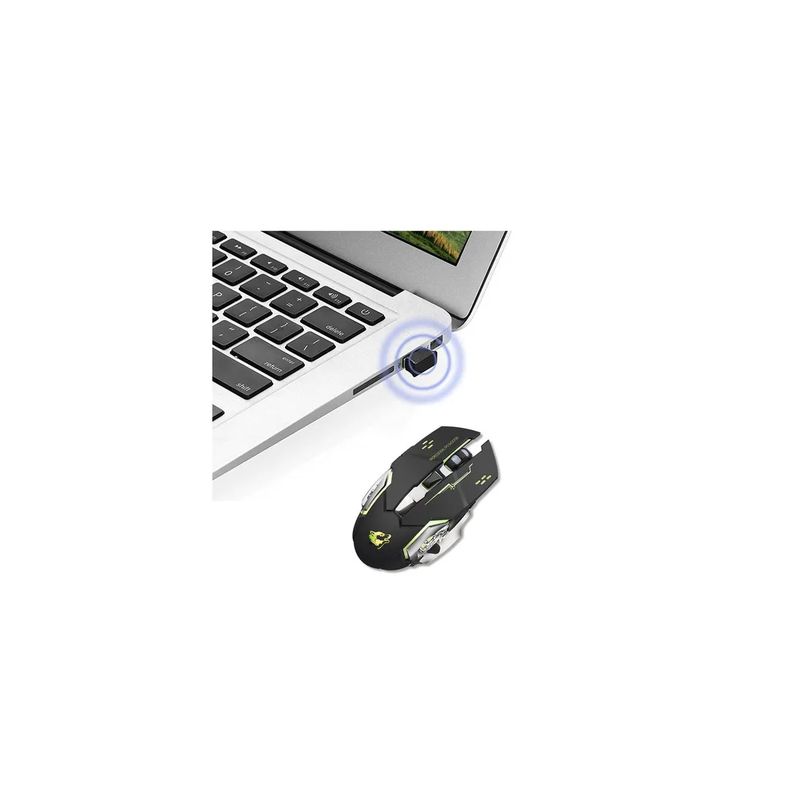 GENERICO - Mouse Inalambrico Gamer Rgb - Rcargable 6 Botones Q6