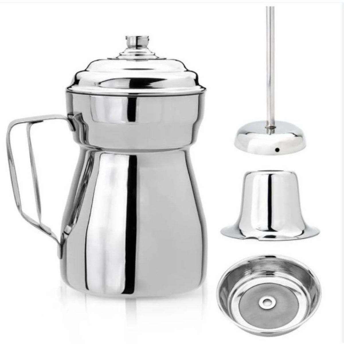 SWISSHOME - Olleta Chocolatera 2 Litros Acero Quirúrgico Accesorios