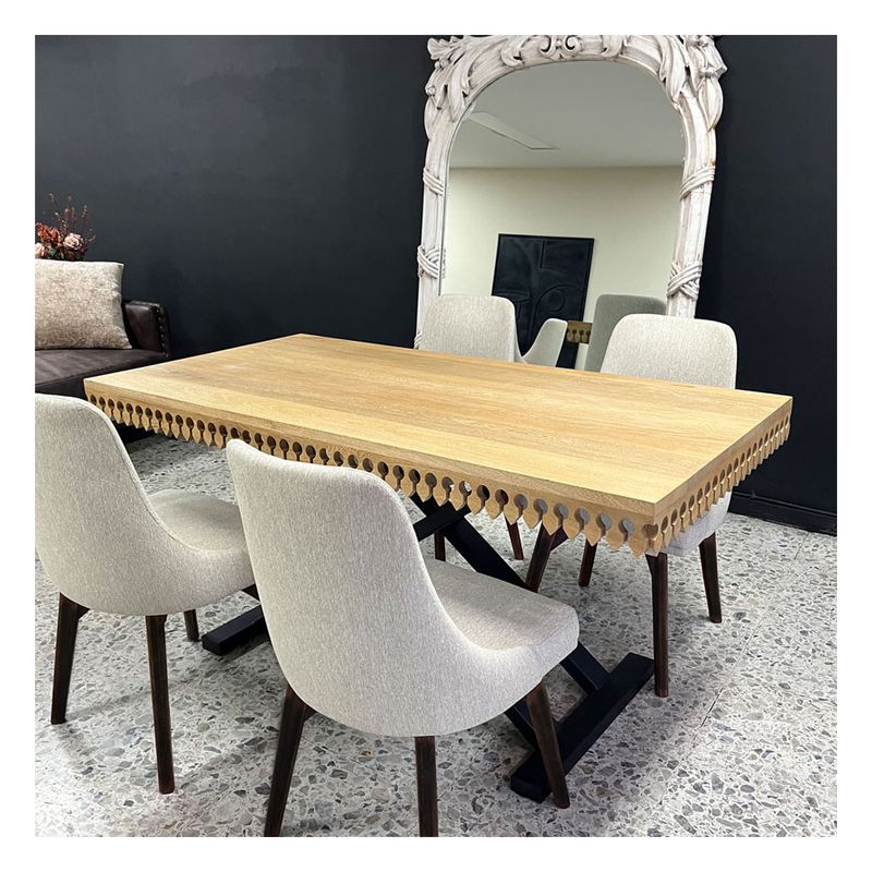 22 GRADOS DECORACION - Mesa Comedor Burnheart Roble 4 Sillas