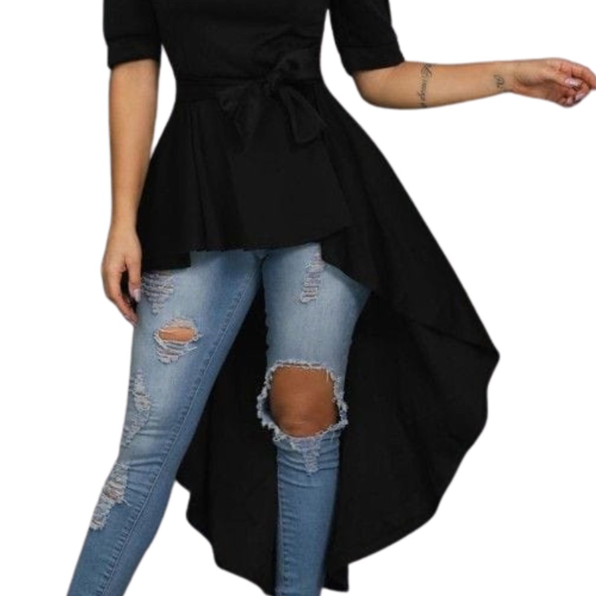 NEGRELI - BLUSA COLA DE PATO CON LAZO NEGRELI