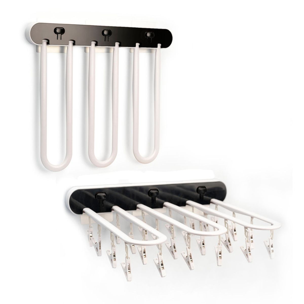 ENERGY PLUS - Set x2 Tendedero Ropa Plegable de Pared - Espacios Pequeños