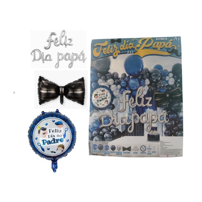GENERICO - Kit Decoraciones Para El Día Del Padre Color Negro Azul