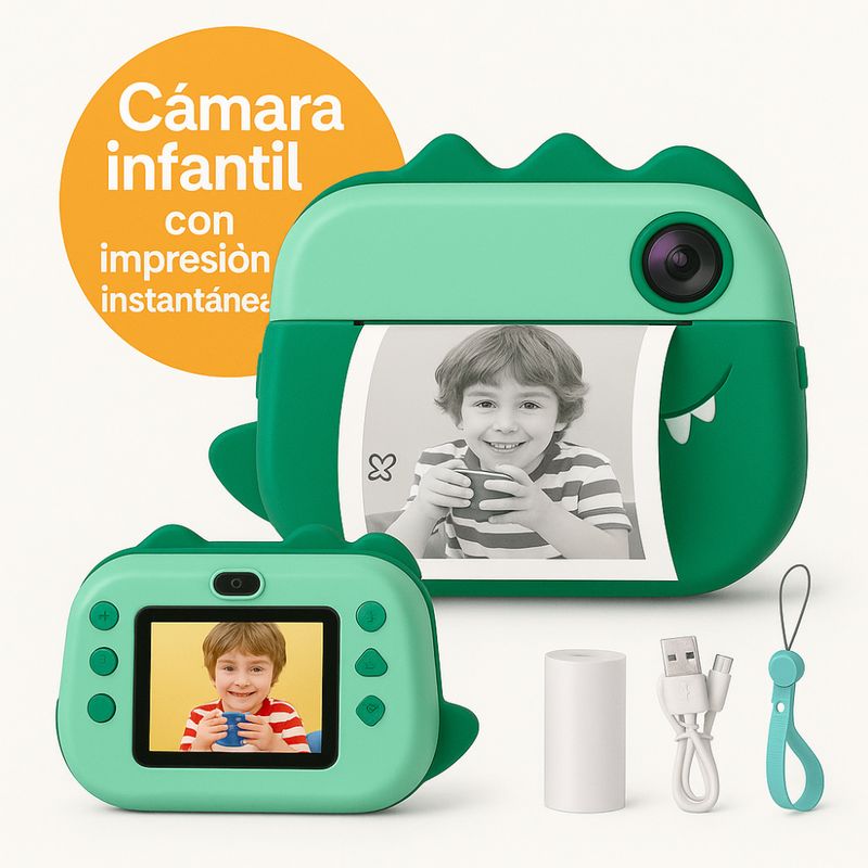 GENERICO - Cámara Digital Infantil con Impresión Térmica al Instante
