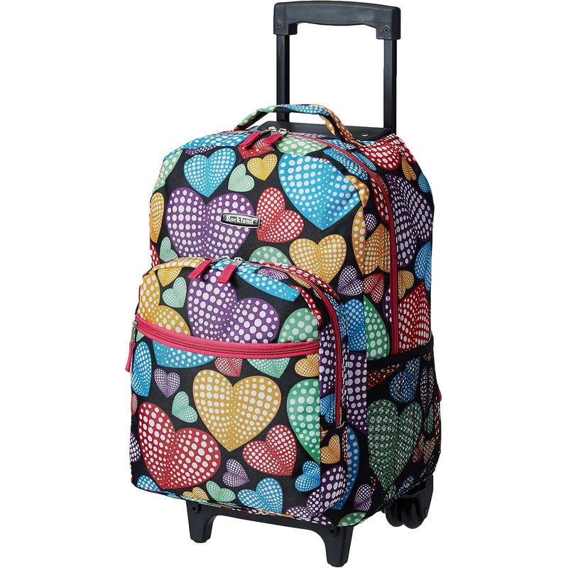ROCKLAND - Mochila con Ruedas de Doble Asa NEWHEART 17 Pulgadas