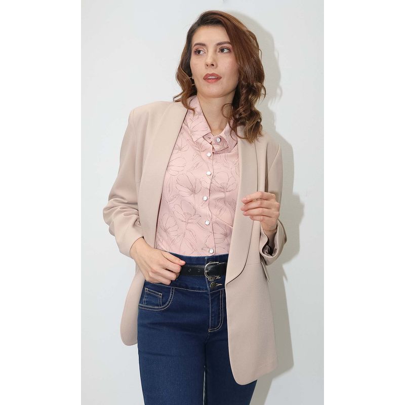 L Y H - Chaqueta Para Mujer Beige Marca L&H
