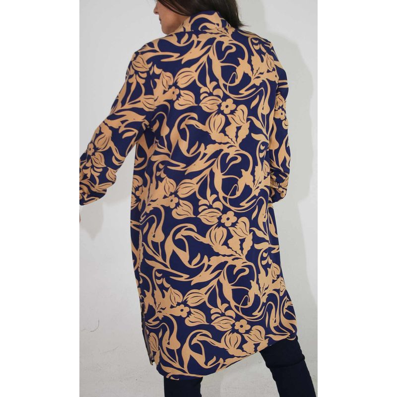 L Y H - Chilango Para Mujer Manga 34 Azul Marca L&H