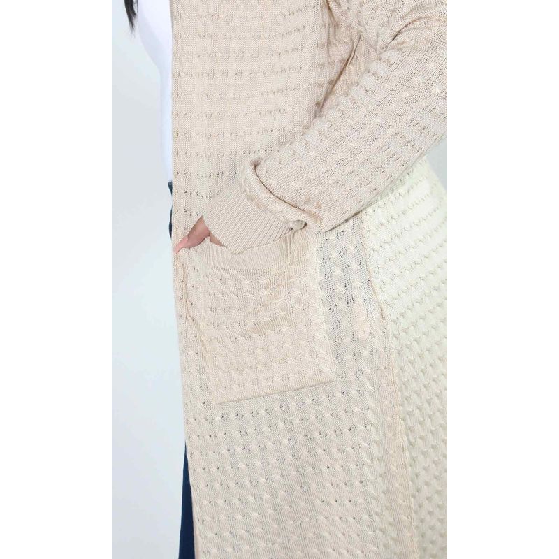 L Y H - Chilango Para Mujer Manga Larga Beige Marca L&H