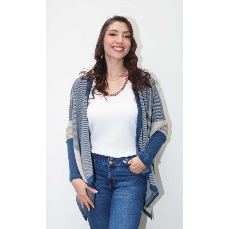 L Y H - Capa Para Mujer Azul Marca L&H