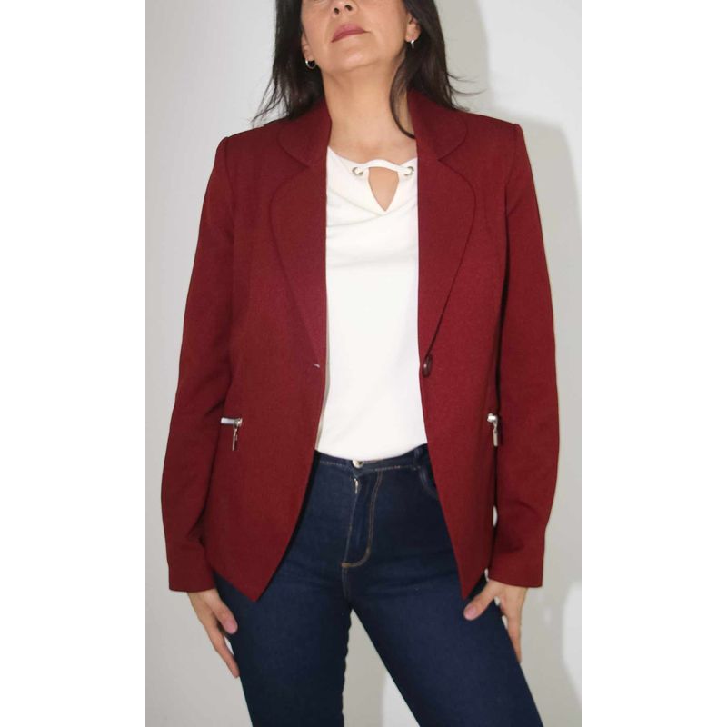 L Y H - Chaqueta Para Mujer Burdeos Marca L&H