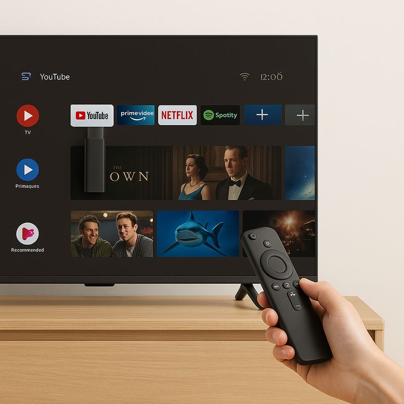 GENERICO - TV Stick Android 4K Wi-Fi HDMI Smart TV Control Remoto