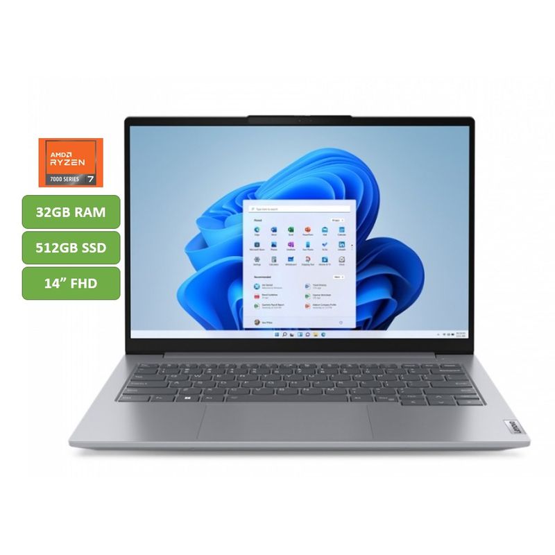 LENOVO - PORTATIL LENOVO THINKBOOK - RYZEN 7 7730U - 32GB RAM- 512GB SSD - 14" - MOD: 14 G6 ABP - COMPUTADOR
