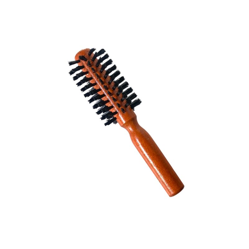 GENERICO - Cepillo Pulidor Madera Redondo Barba Peinados Cabello Mini