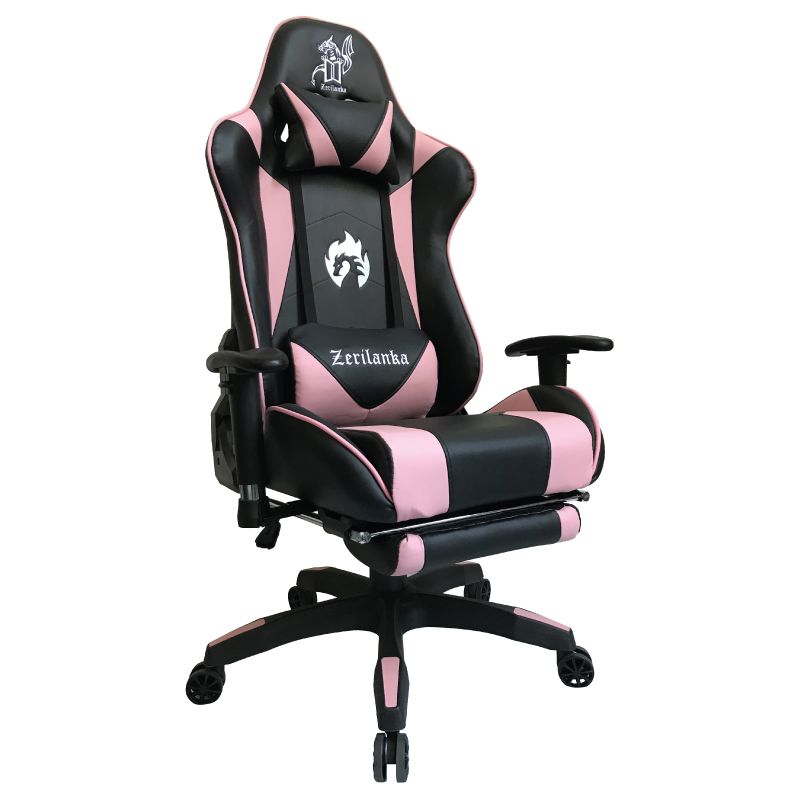 JYM - Silla Gamer Profesional Premium Cuero PU 170º Reclinable - Rosa