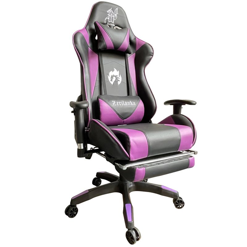 JYM - Silla Gamer Profesional Premium Cuero PU 170º Reclinable - Purpura
