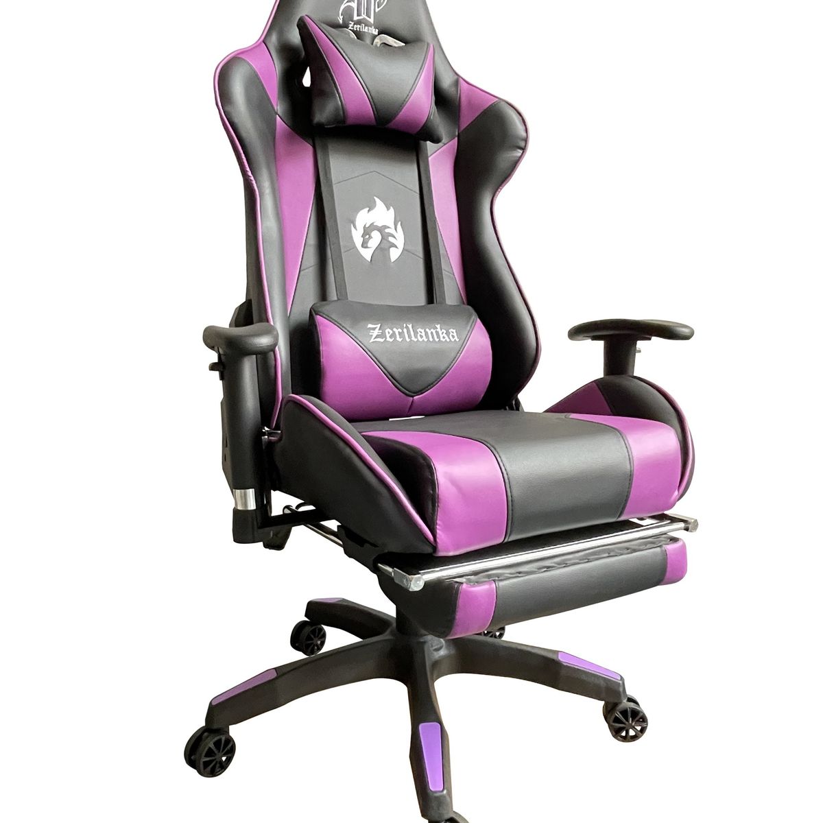 JYM - Silla Gamer Profesional Premium Cuero PU 170º Reclinable Morada