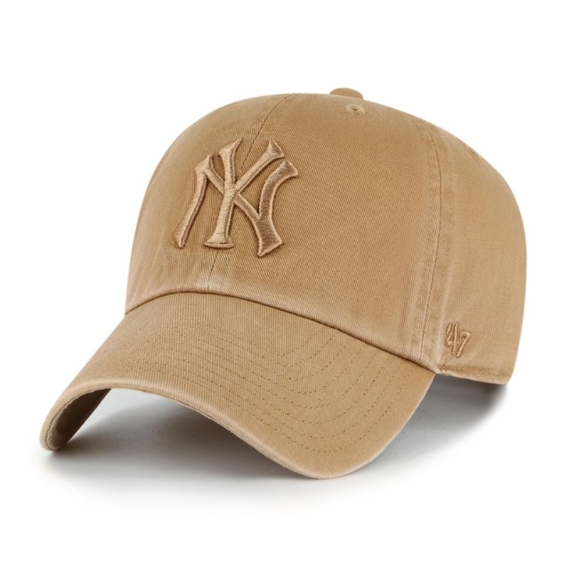 47 BRAND - Gorra New York Yankees 47 Brand Clean Up - Caramelo