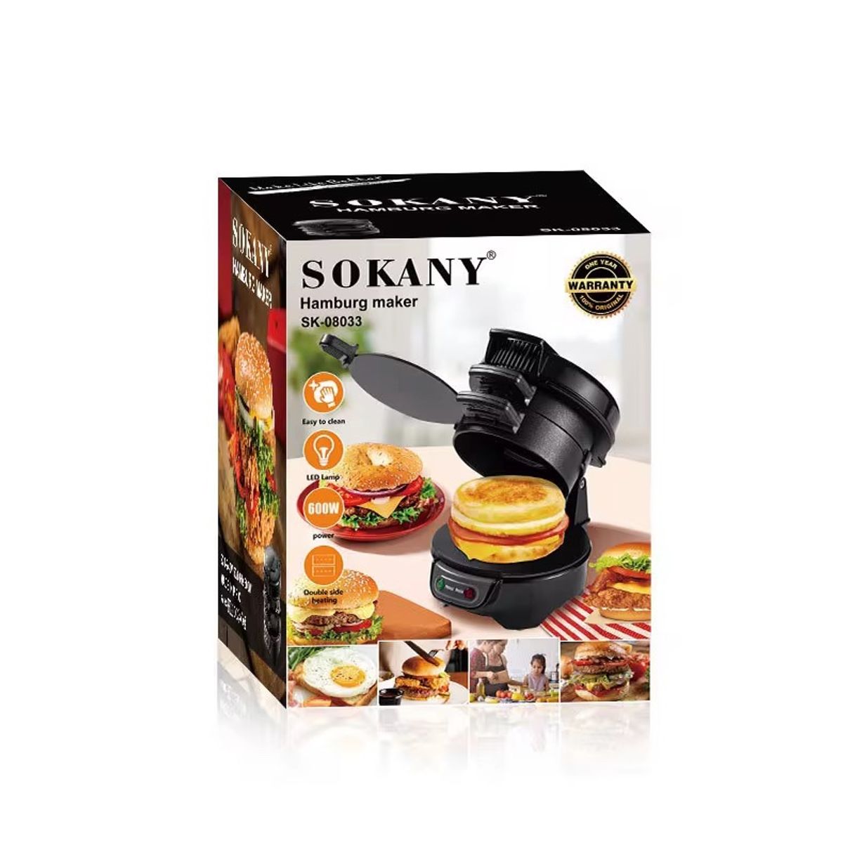 SOKANY - MAQUINA PARA HAMBURGUESAS Y SANDWICH