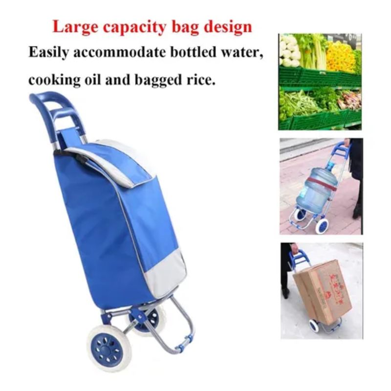 GENERICO - Carrito de mercado plegable con ruedas