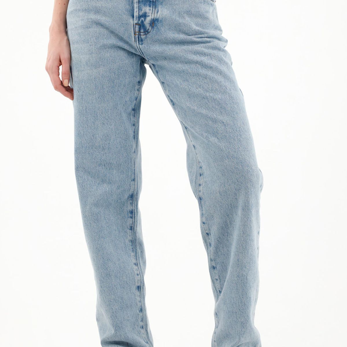 TENNIS - Jean Recto de tiro bajo clásico para mujer