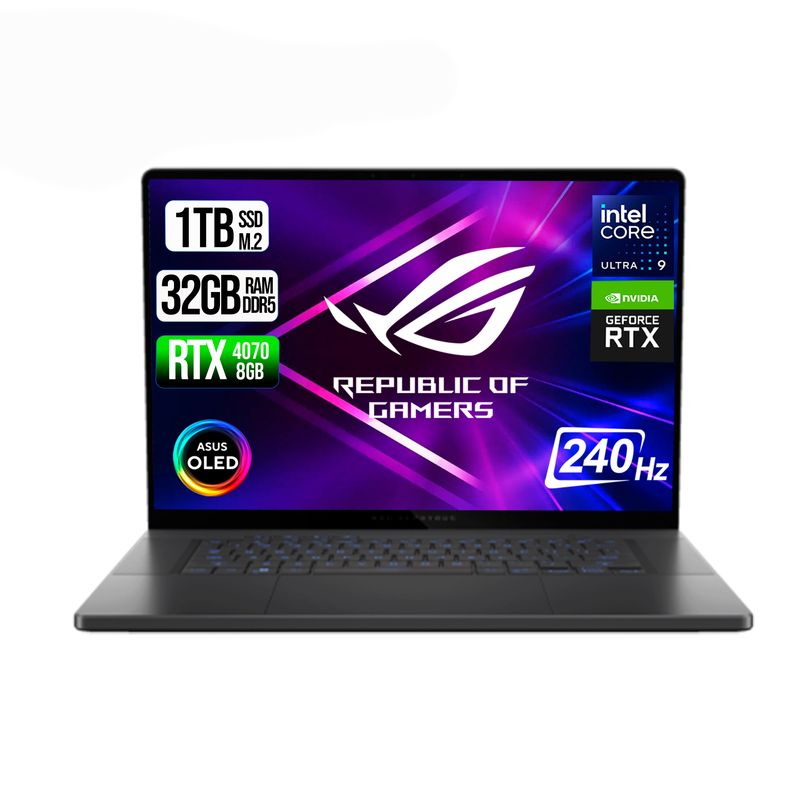 ASUS - ASUS ROG ZEPHYRUS INTEL ULTRA 9-185H RTX 4070 8GB SSD 1TB RAM 32GB OLED 16" 240Hz