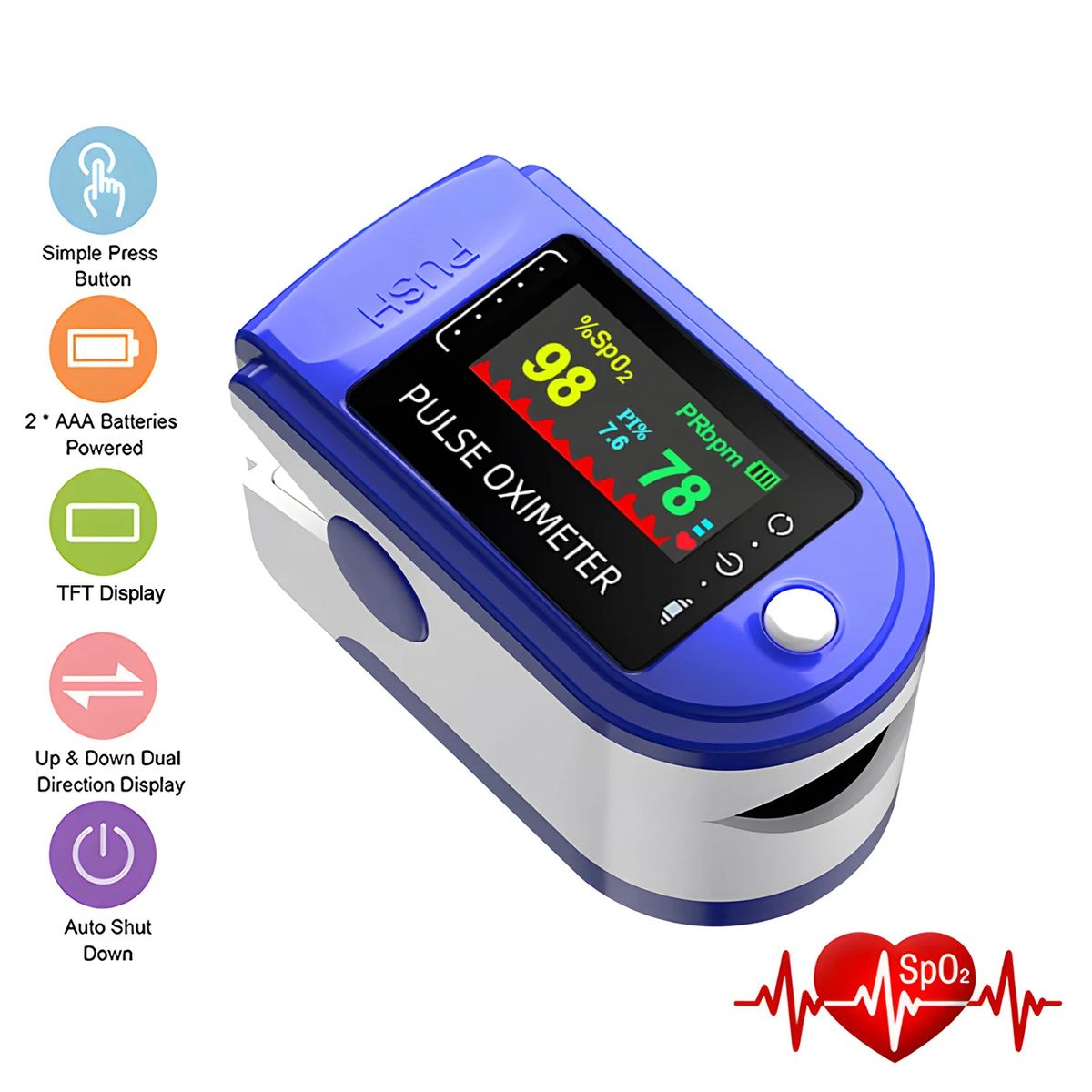 GENERICO - Pulso Oximetro Digital Garantizado