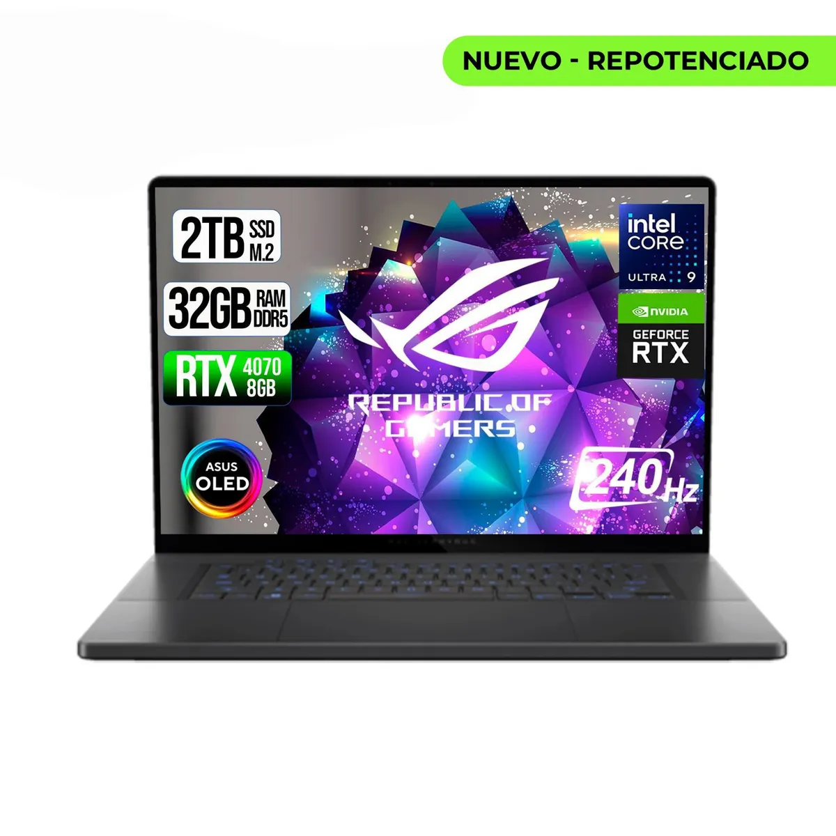 ASUS - Portátil Asus ROG Zephyrus G16 Intel Ultra 9 RTX 4070 32GB 2TB