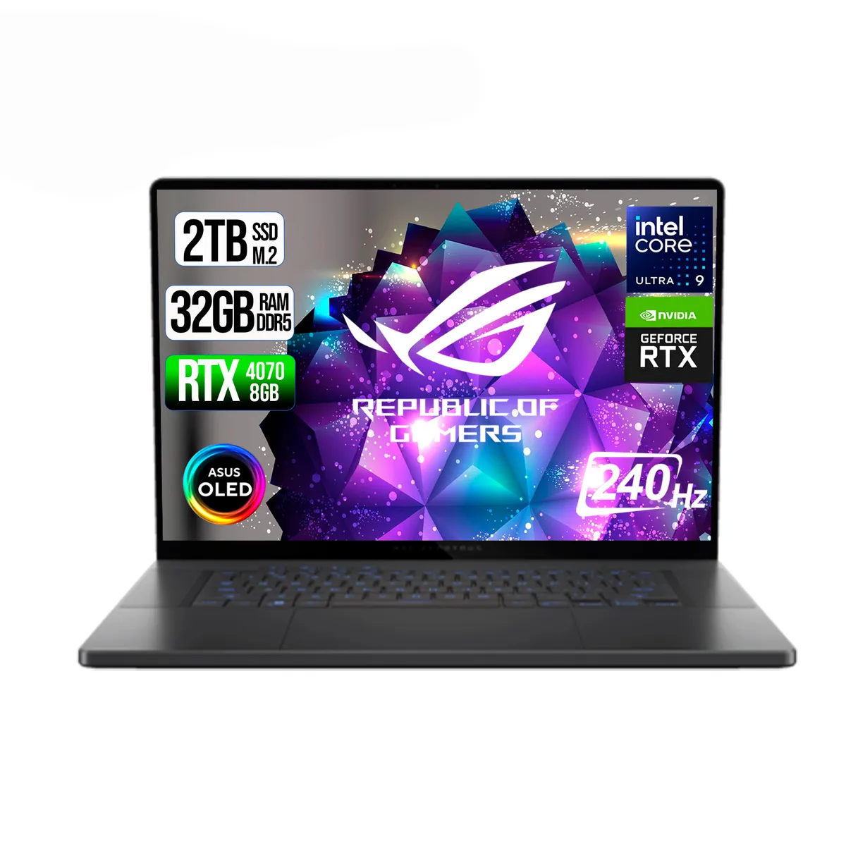 ASUS - Portátil Asus ROG Zephyrus G16 Intel Ultra 9 RTX 4070 32GB 2TB