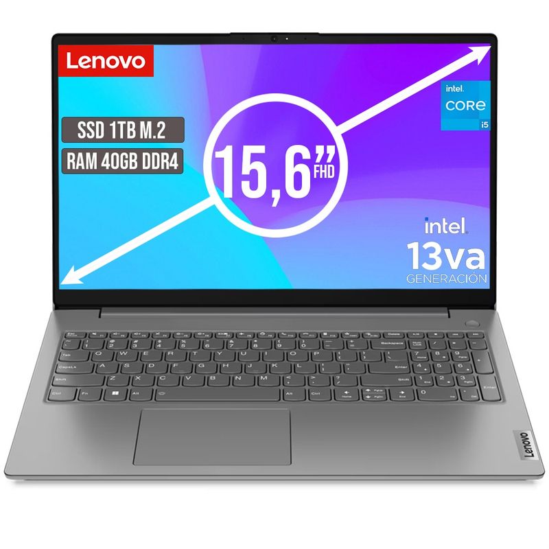 LENOVO - PORTATIL LENOVO V15 INTEL CORE I5-13420H SSD 1TB RAM 40GB LED 15,6