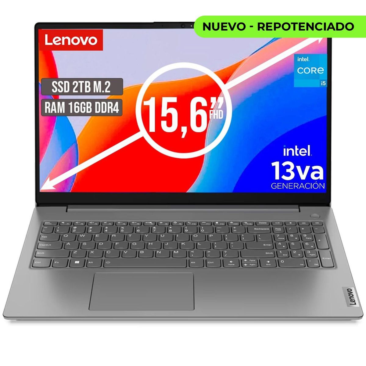 LENOVO - PORTATIL LENOVO V15 INTEL CORE I5-13420H SSD 2TB RAM 16GB LED 15,6