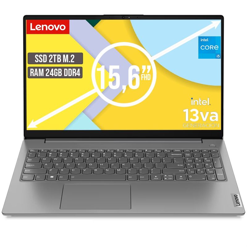 LENOVO - PORTATIL LENOVO V15 INTEL CORE I5-13420H SSD 2TB RAM 24GB LED 15,6