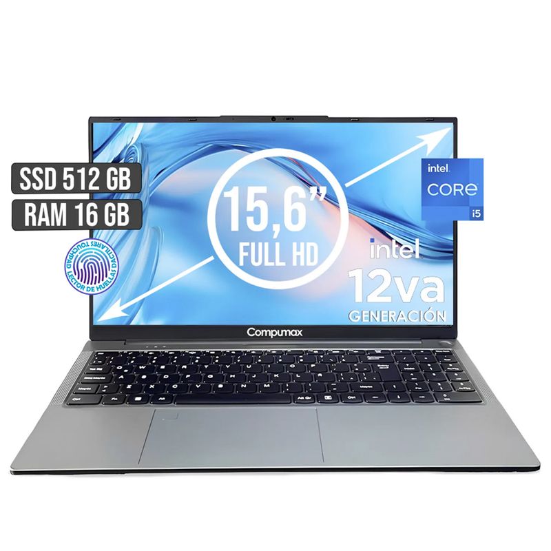 COMPUMAX - PORTATIL COMPUMAX INTEL CORE I5-12450H SSD 512GB RAM 16GB LED 15,6 FULL HD