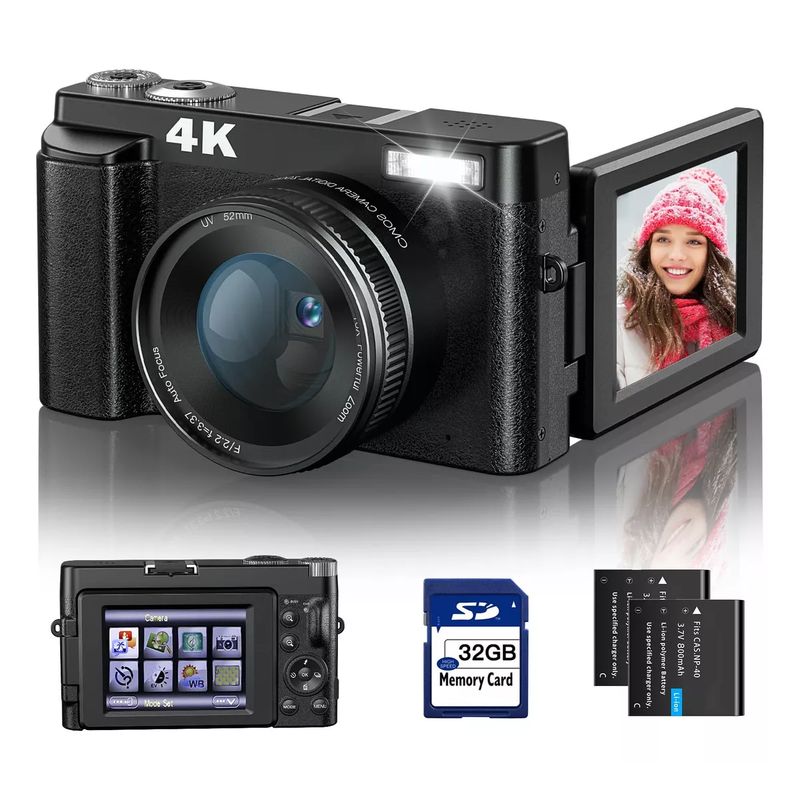 GENERICO - Camara Digital 4k Para Fotografia Y Video Enfoque Automatico