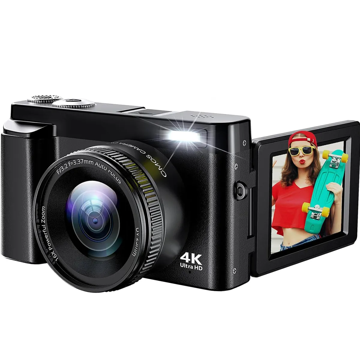 GENERICO - Camara Digital 4k Para Fotografia Enfoque Automatico Uhd