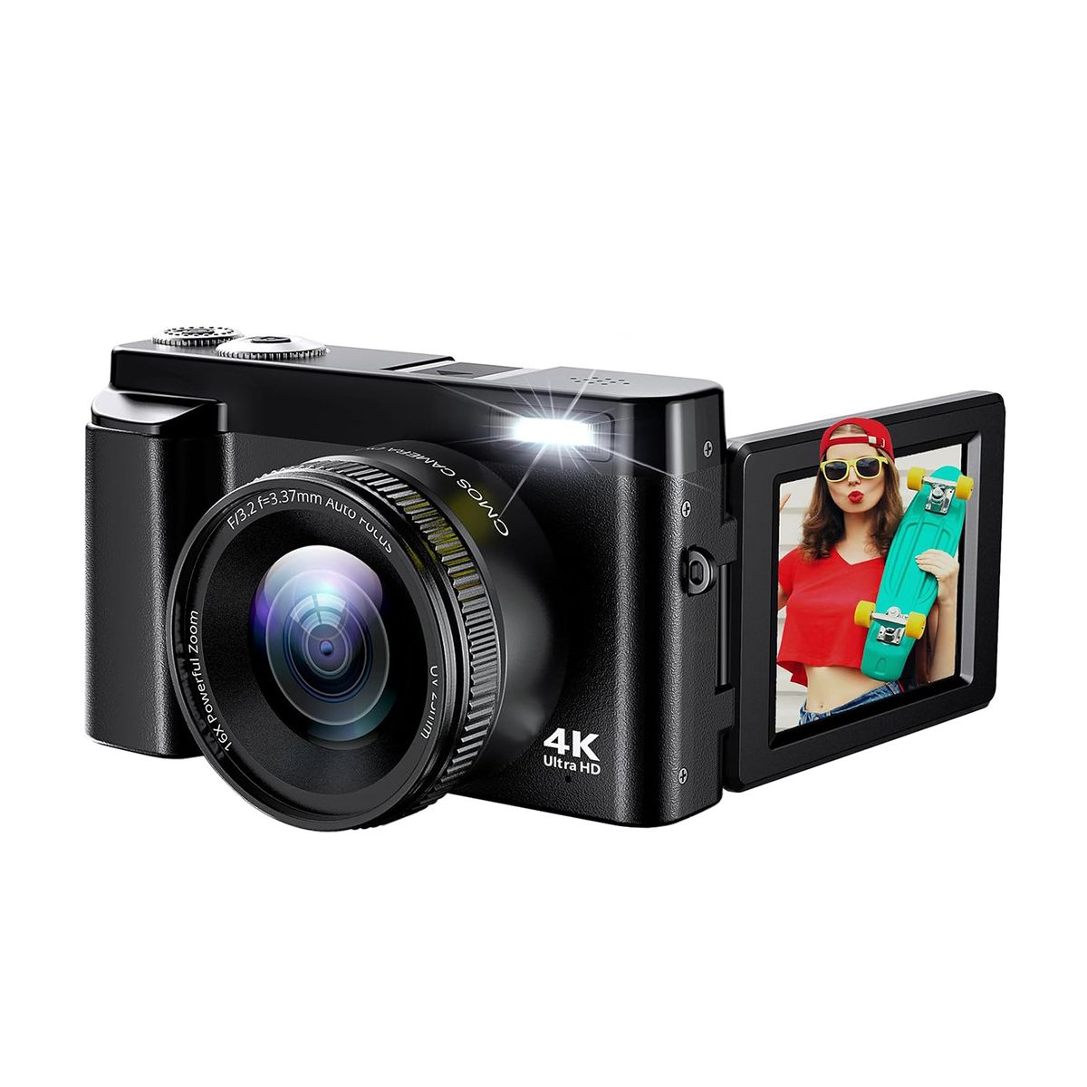 GENERICO - Camara Digital 4k Para Fotografia Enfoque Automatico Uhd