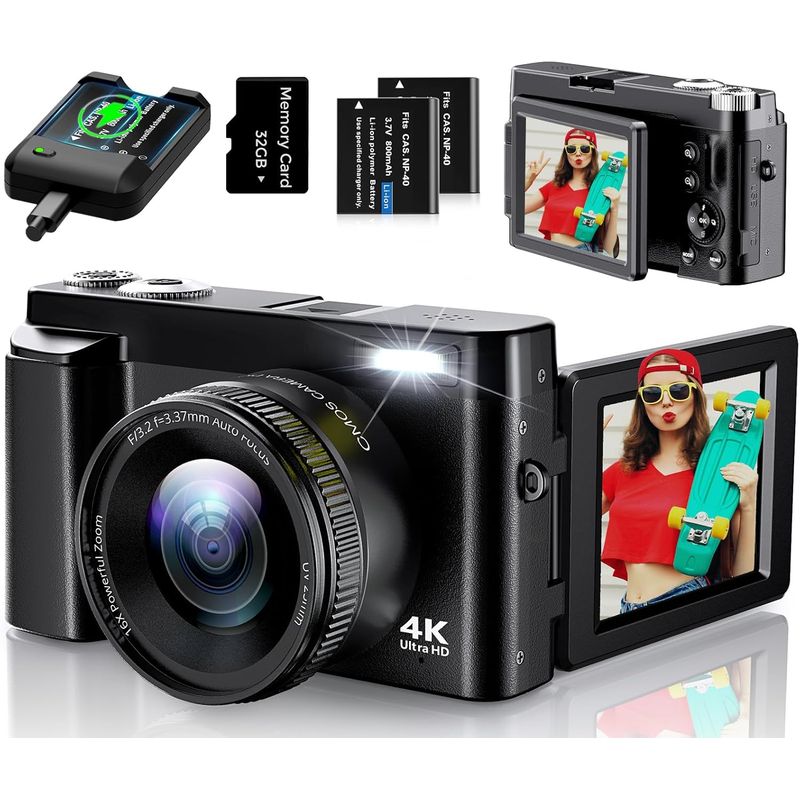 GENERICO - Camara Digital 4k Para Fotografia Enfoque Automatico Uhd