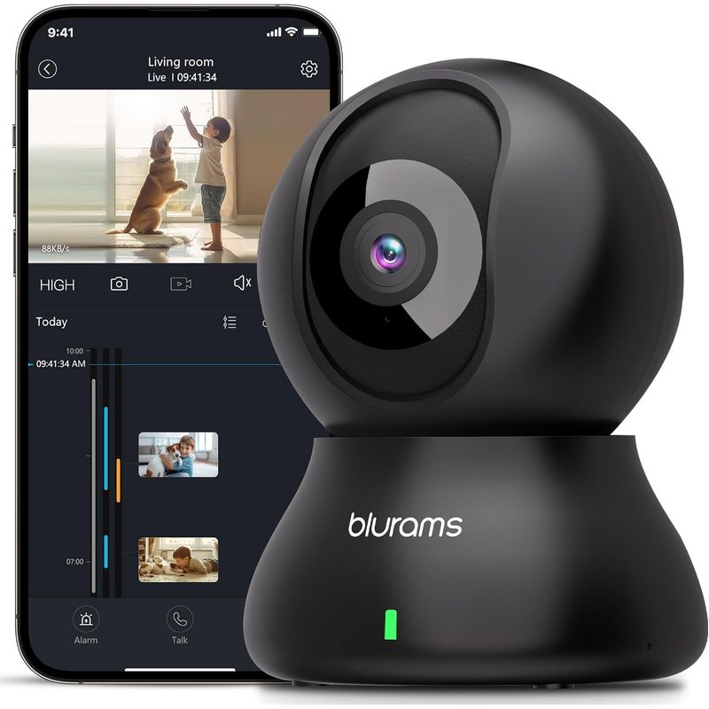 GENERICO - Cámara Seguridad Blurams 2k 360 Wifi Monitor Bebe