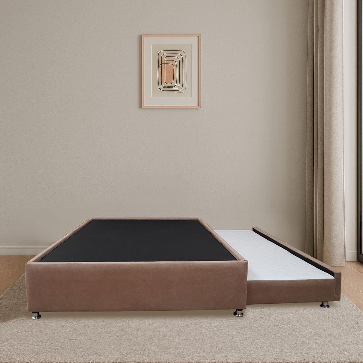GENERICO - Cama Tarima Nido Comfort 140 Doble Camel